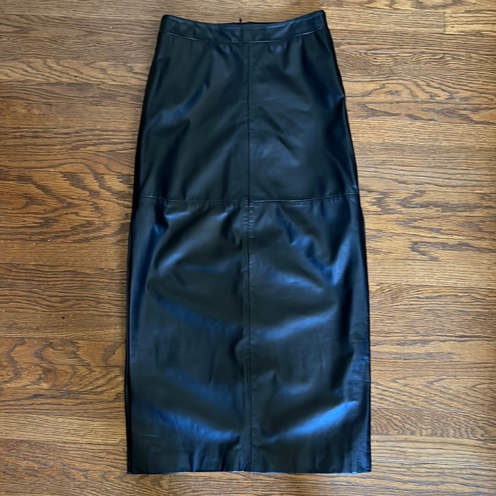 Jigsaw London leather skirt, black, 4 - Picture 9 of 12